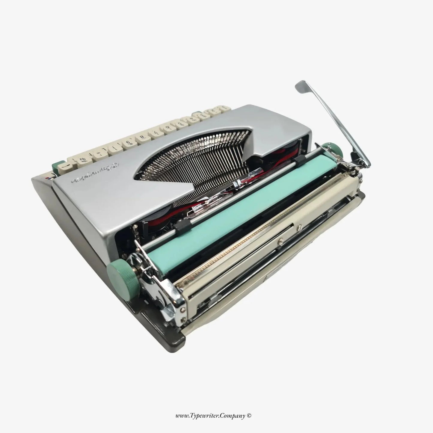 Olympia SF Typewriter, Silver, QWERTY Keyboard, Refurbished - ElGranero Typewriter.Company
