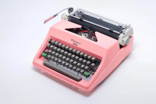 SOLD! Olympia SM Pink, Vintage Manual Typewriter, Refurbished - ElGranero Typewriter.Company