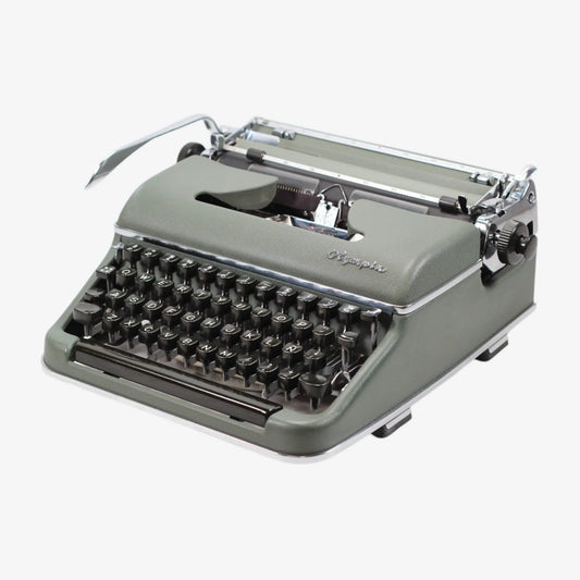 Olympia SM 3 De Luxe, Green Vintage Manual Typewriter, Restored - ElGranero Typewriter.Company