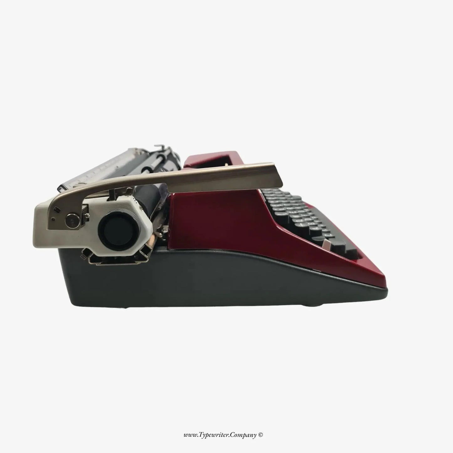 SOLD! Olympia SM9 Typewriter A3, Burgundy, QWERTY Keyboard, Refurbished - ElGranero Typewriter.Company
