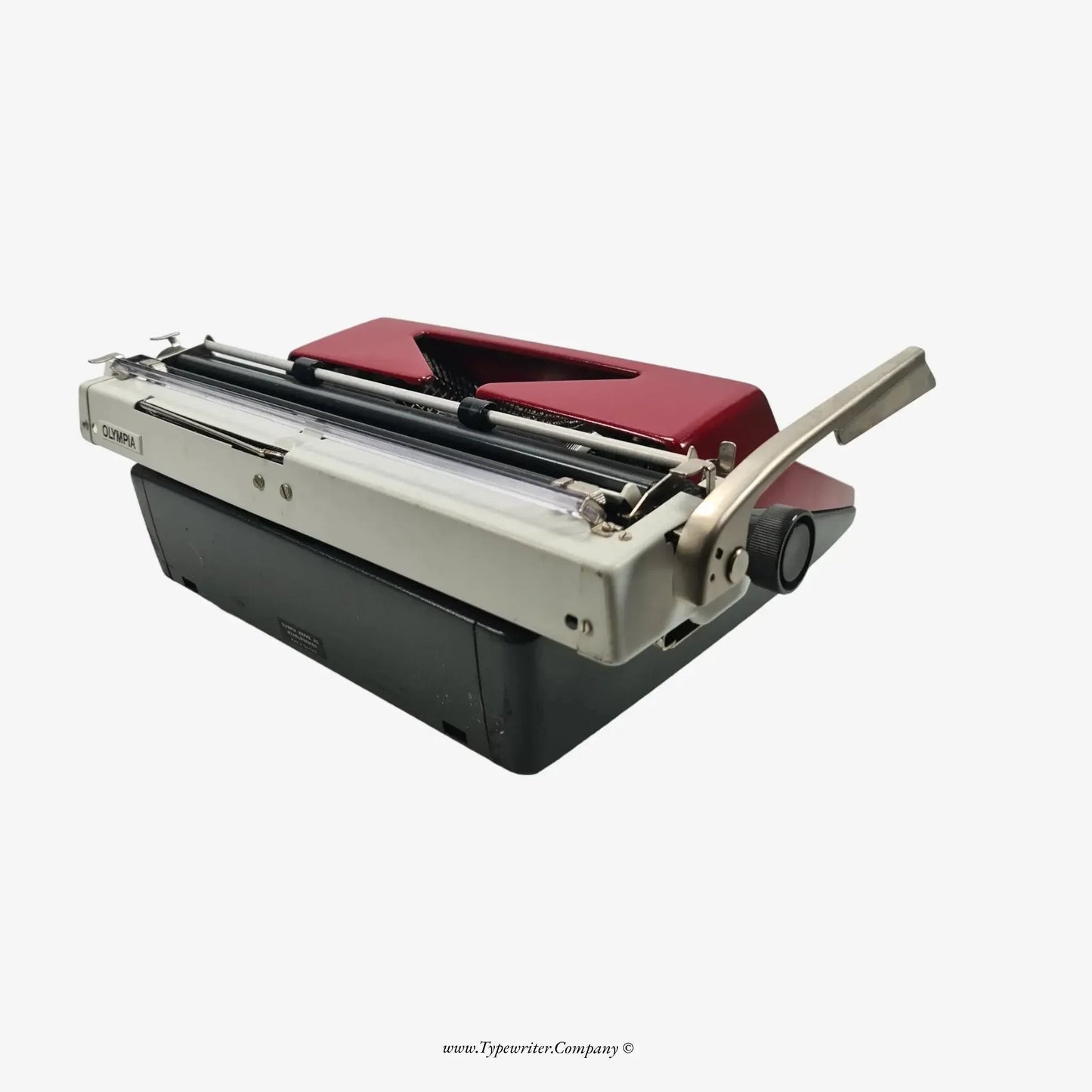 SOLD! Olympia SM9 Typewriter A3, Burgundy, QWERTY Keyboard, Refurbished - ElGranero Typewriter.Company