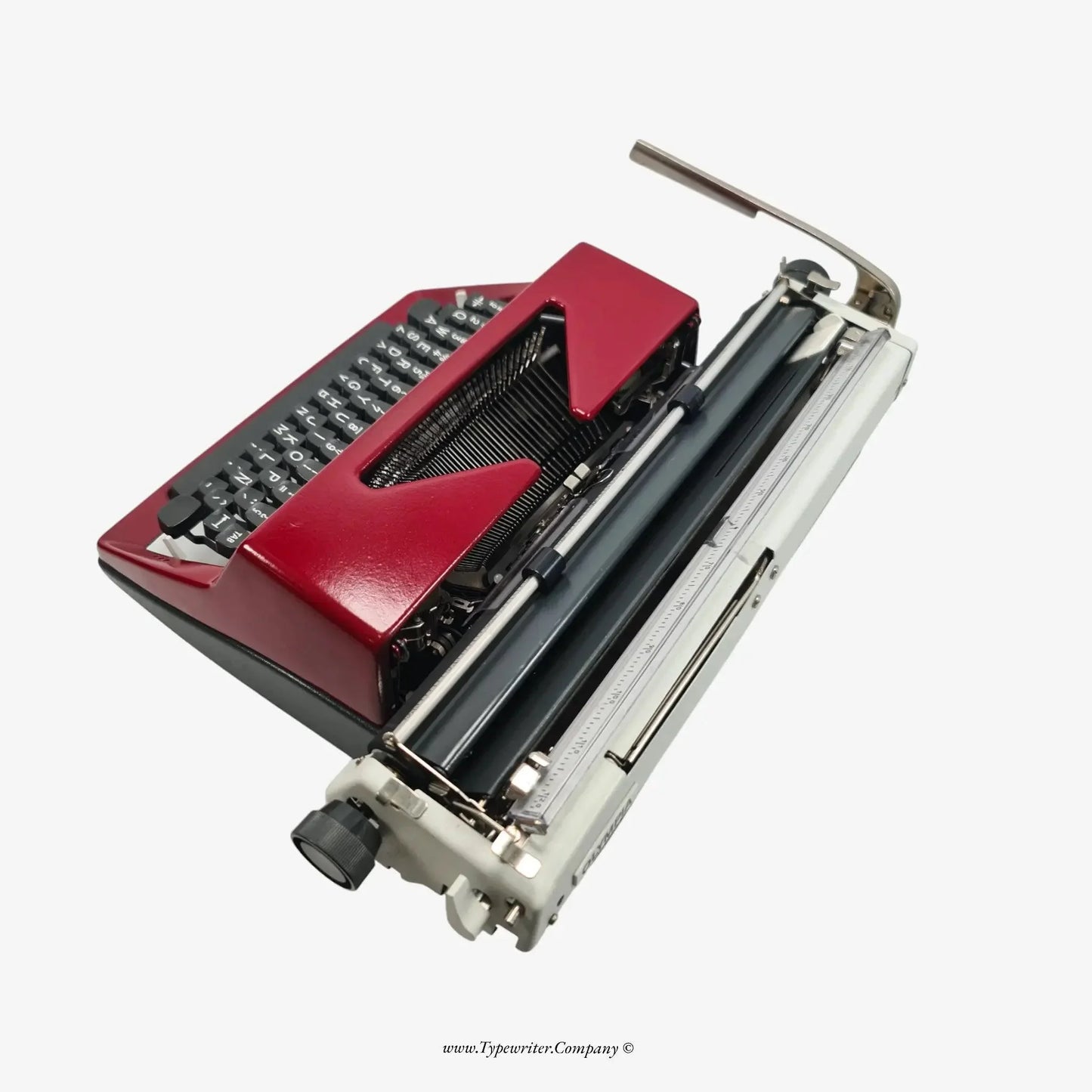 SOLD! Olympia SM9 Typewriter A3, Burgundy, QWERTY Keyboard, Refurbished - ElGranero Typewriter.Company