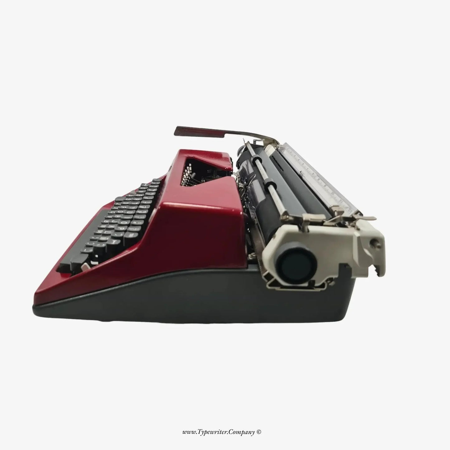 SOLD! Olympia SM9 Typewriter A3, Burgundy, QWERTY Keyboard, Refurbished - ElGranero Typewriter.Company