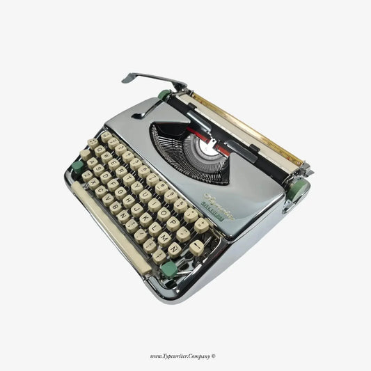 Olympia Splendid Vintage Typewriter, Chrome-Plated, QWERTY Keyboard, Restored - ElGranero Typewriter.Company