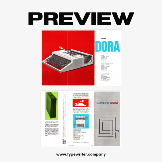 Original Vintage Ad for Typewriter Olivetti Dora, PDF in Spanish - ElGranero Typewriter.Company