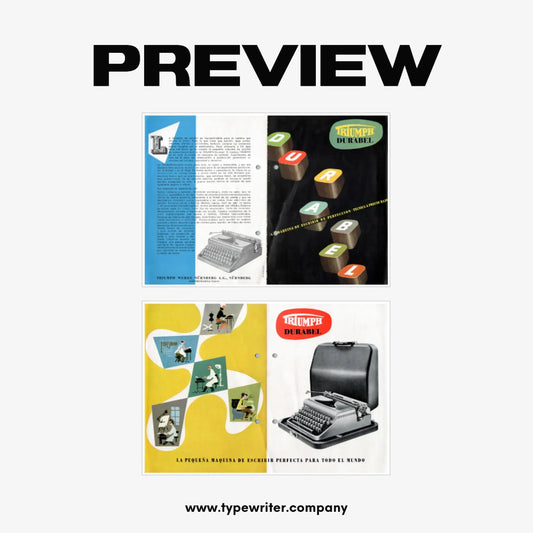 Original Vintage Ad for Typewriter Triumph Durabel, PDF in Spanish - ElGranero Typewriter.Company