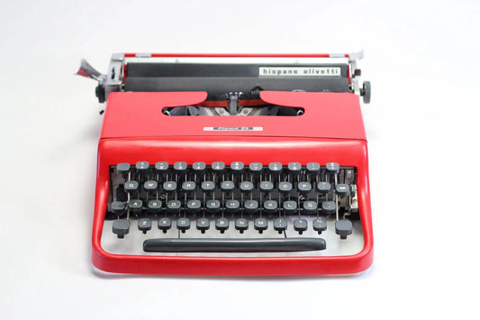 SOLD! Olivetti Pluma 22 Red, Vintage Manual Typewriter, Restored - ElGranero Typewriter.Company