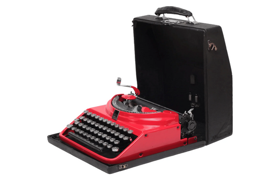 Olivetti Ico MP1 Red Vintage Manual Typewriter, Refurbished - ElGranero Typewriter.Company