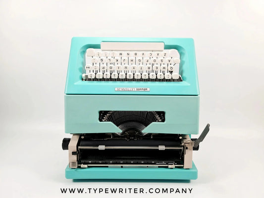 Olivetti Lettera 25 Mint Green Manual Vintage Typewriter, Restored - ElGranero Typewriter.Company