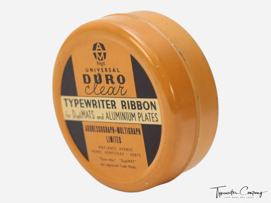 Duro Typewriter Ink Ribbon Tin w/o Spools- Remington, Underwood, etc. - ElGranero Typewriter.Company