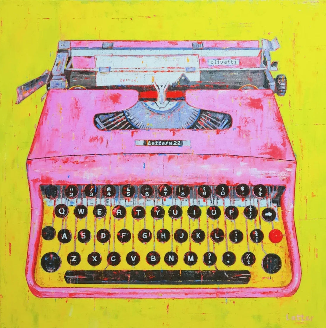 Painter-Colin-Latter-is-Capturing-Olivetti-Typewriter-Souls ElGranero Typewriter.Company