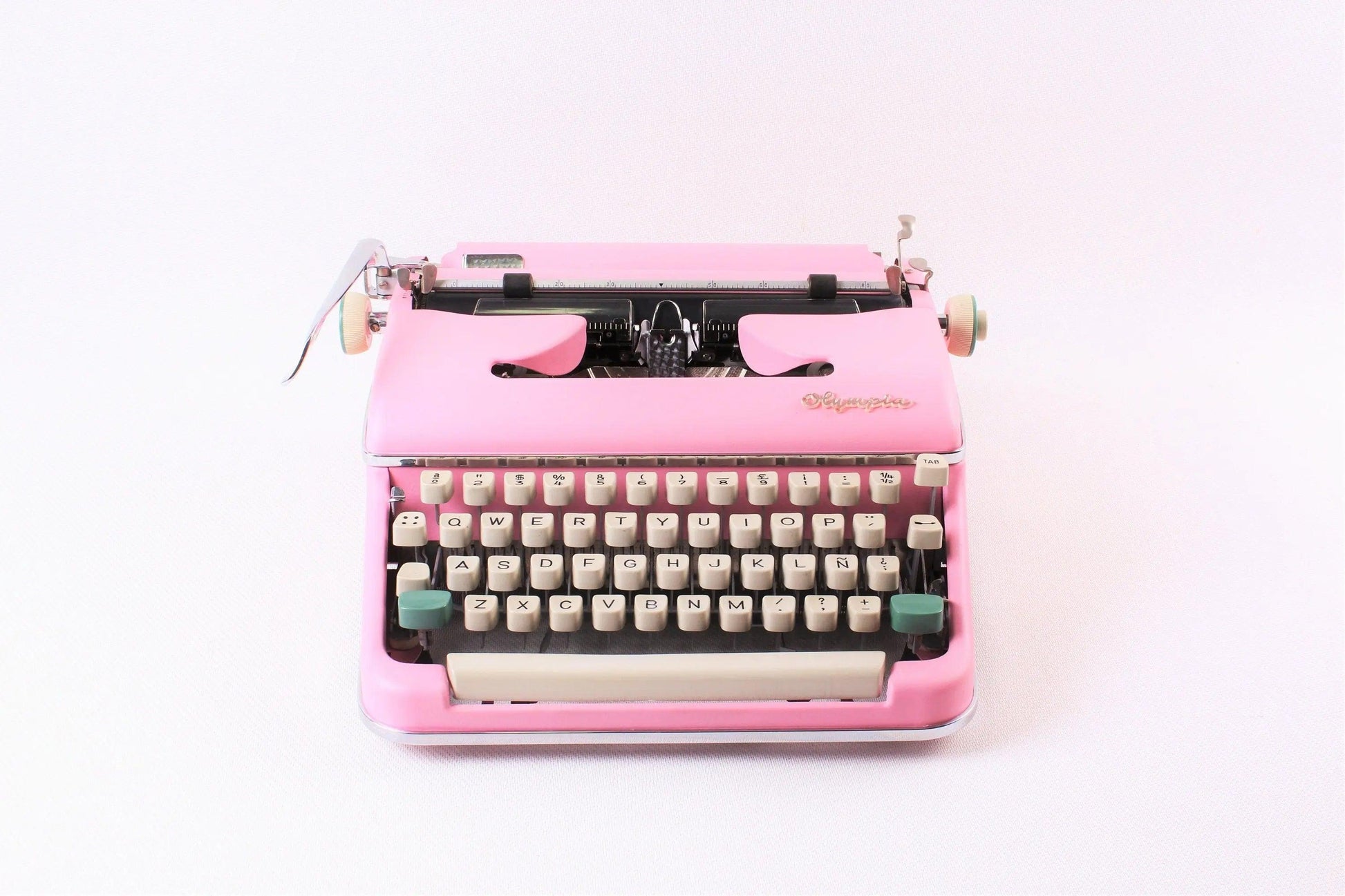 SOLD! Olympia SM 2/3 Pink, Vintage Manual Typewriter, Refurbished - ElGranero Typewriter.Company