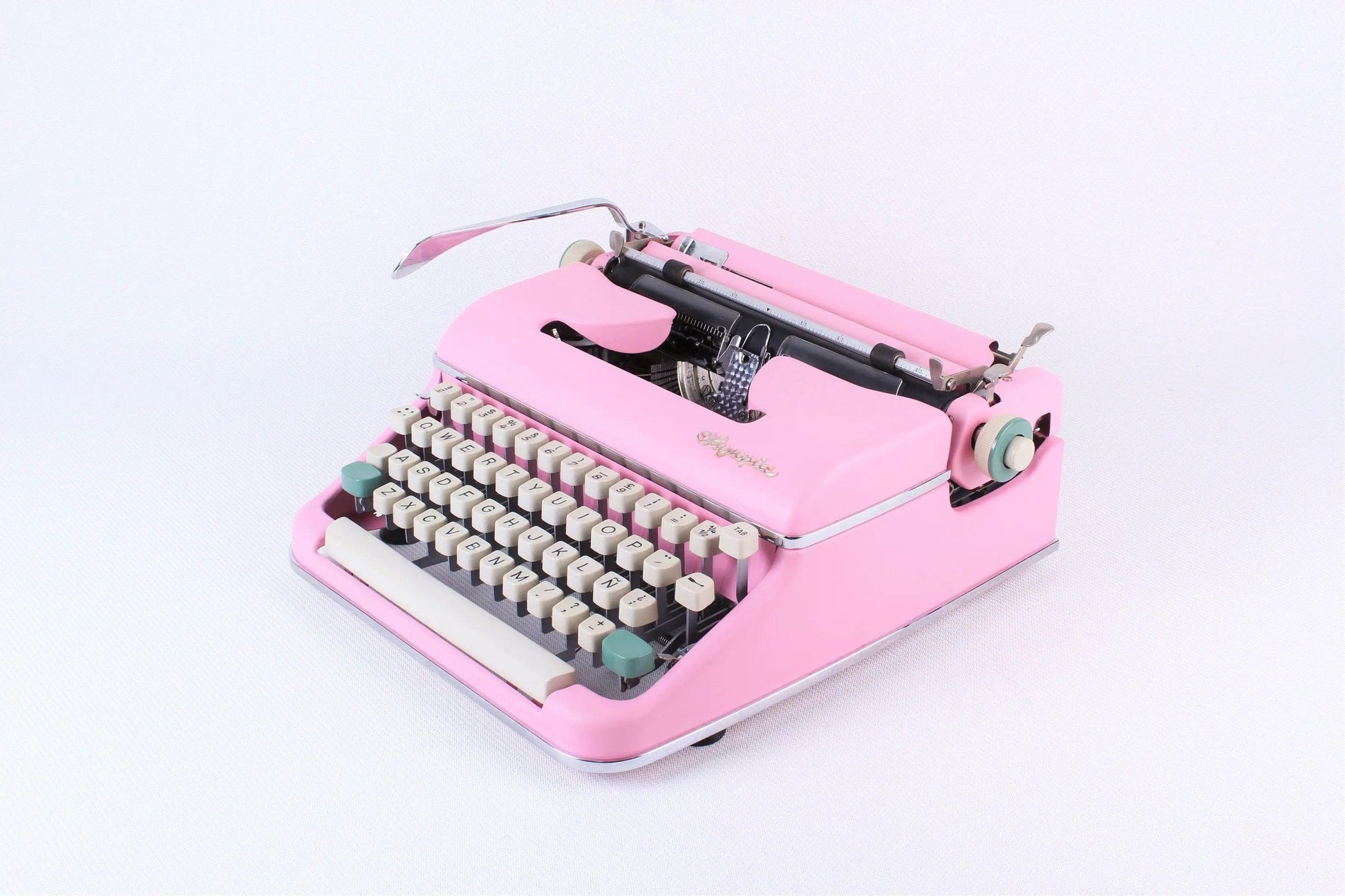 SOLD! Olympia SM 2/3 Pink, Vintage Manual Typewriter, Refurbished - ElGranero Typewriter.Company