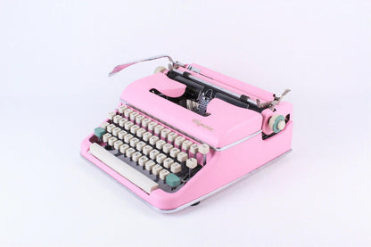 SOLD! Olympia SM 2/3 Pink, Vintage Manual Typewriter, Refurbished - ElGranero Typewriter.Company