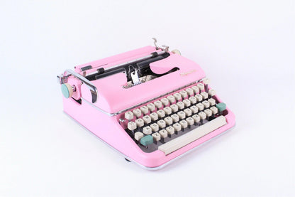 SOLD! Olympia SM 2/3 Pink, Vintage Manual Typewriter, Refurbished - ElGranero Typewriter.Company