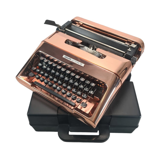 Limited Edition Copper-Plated Olivetti Lettera 35 Typewriter
