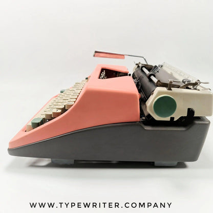 SOLD! Olympia SM Flamingo Pink, Vintage Manual Typewriter, Restored - ElGranero Typewriter.Company