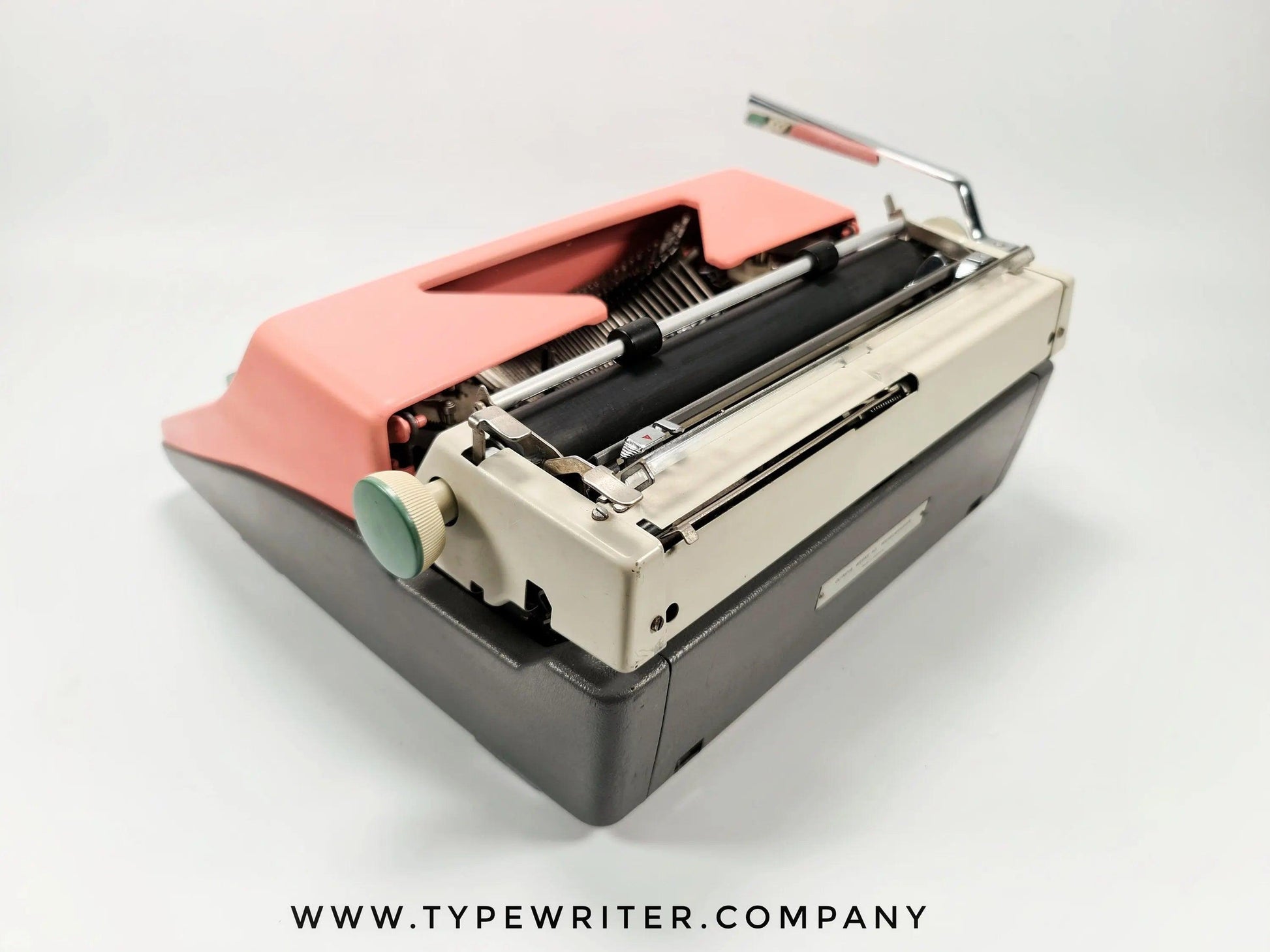 SOLD! Olympia SM Flamingo Pink, Vintage Manual Typewriter, Restored - ElGranero Typewriter.Company