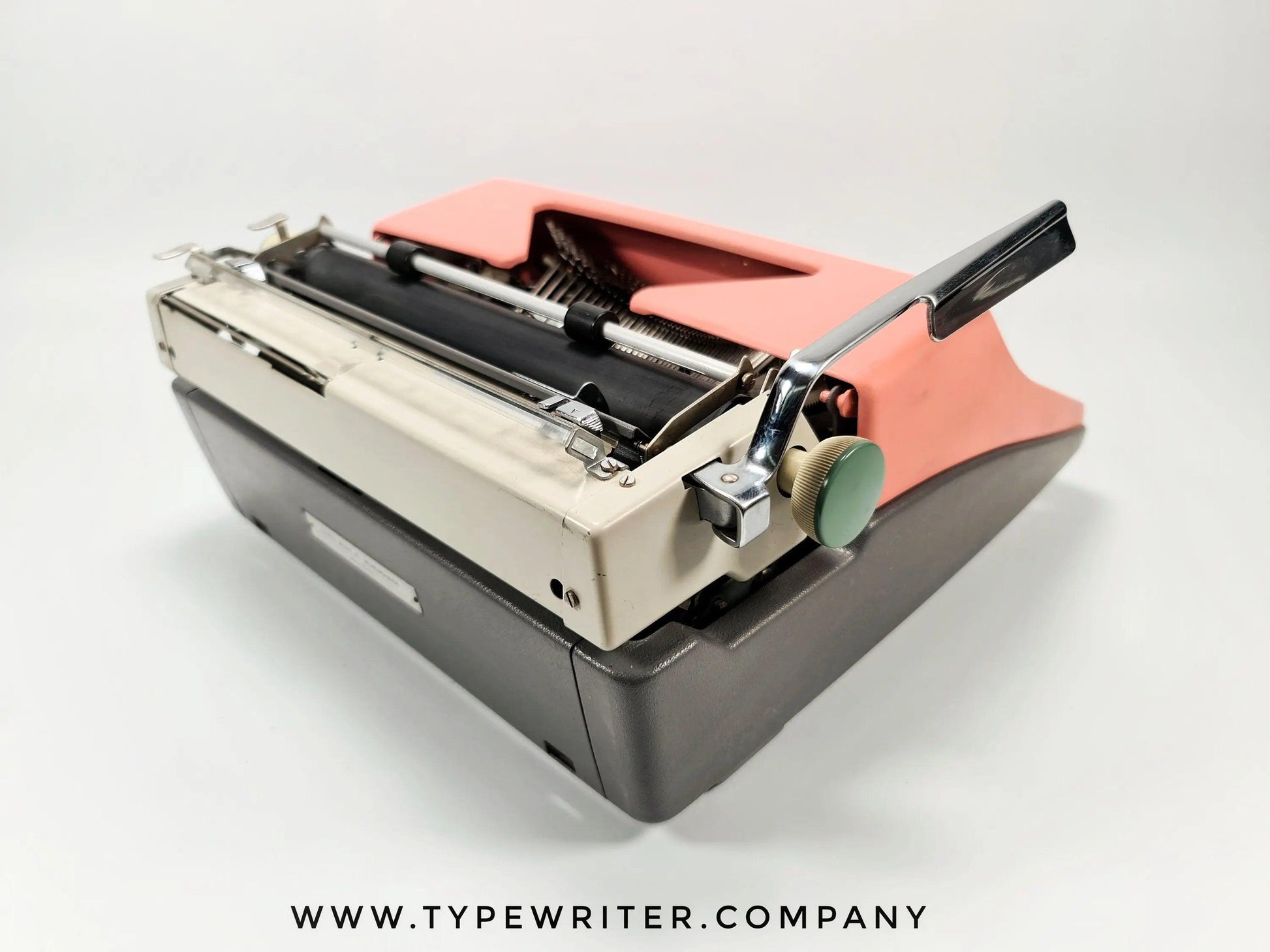 SOLD! Olympia SM Flamingo Pink, Vintage Manual Typewriter, Restored - ElGranero Typewriter.Company