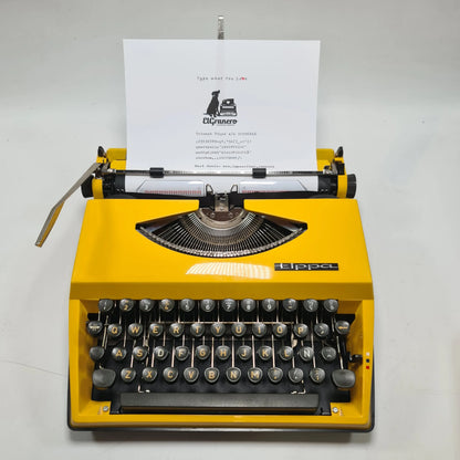 Adler Tippa, Yellow Manual Vintage Typewriter, QWERTY, Serviced - ElGranero Typewriter.Company