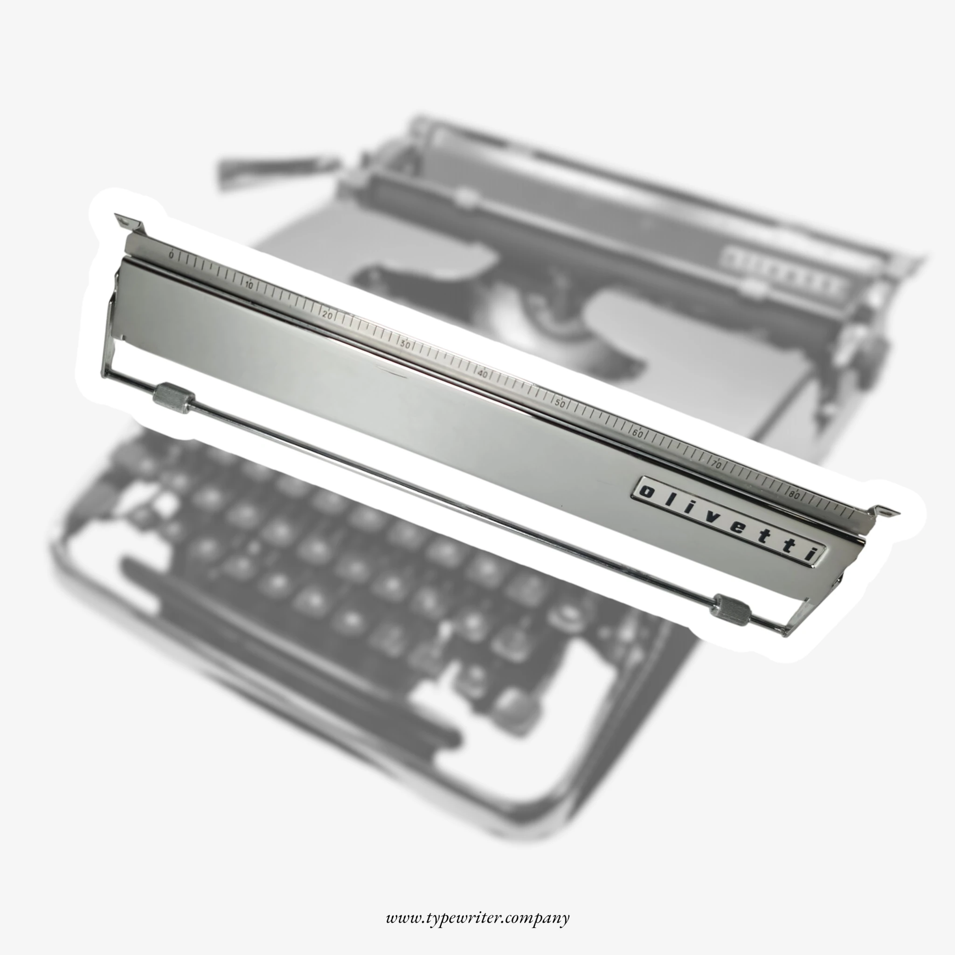 Chrome Olivetti Paper Lettera 22 (Pluma 22) Typewriter Spare Part  ElGranero Typewriter.Company