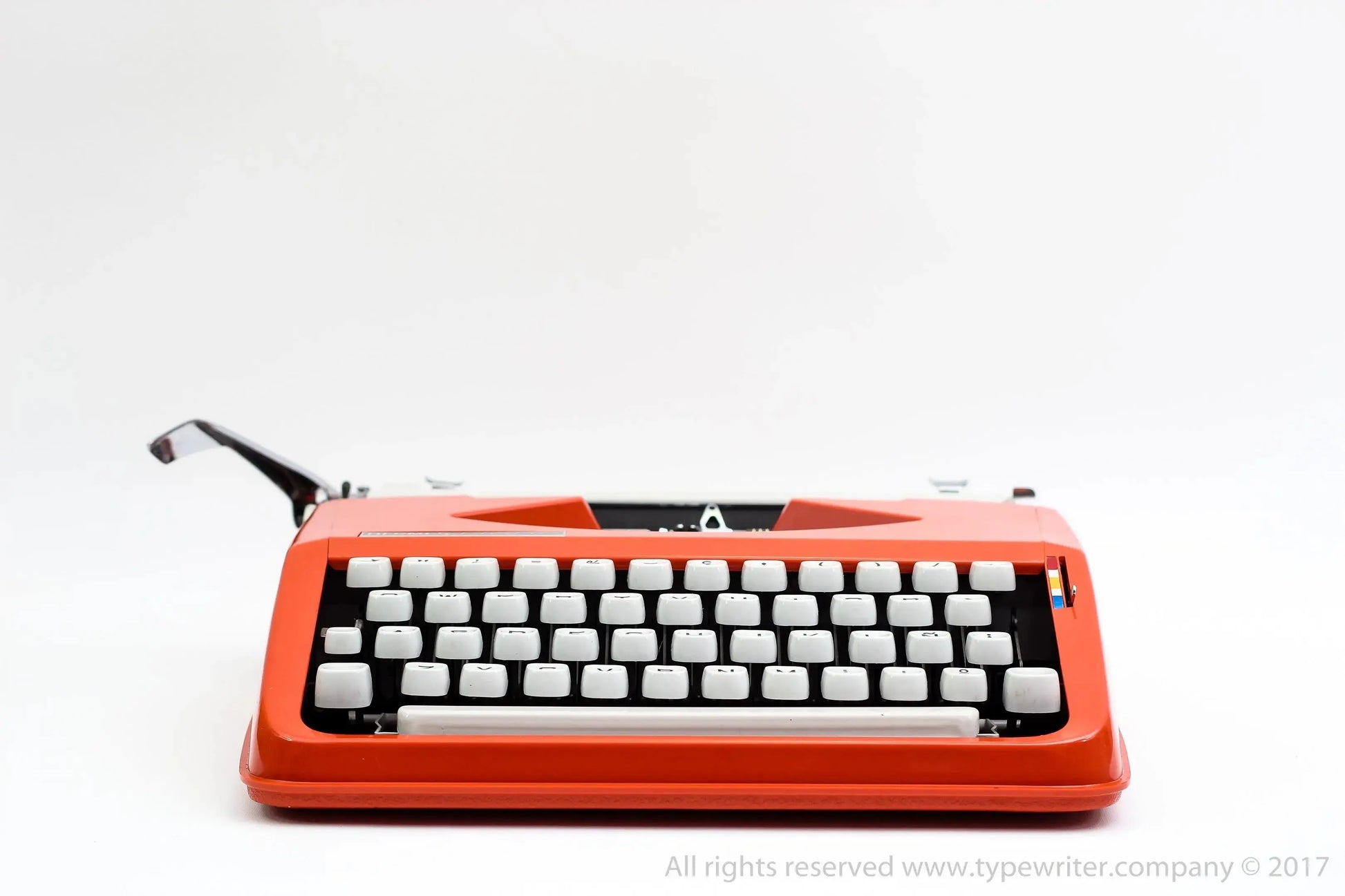SOLD! Cursive font! Hermes Baby Orange, Vintage Manual Typewriter, Restored - ElGranero Typewriter.Company