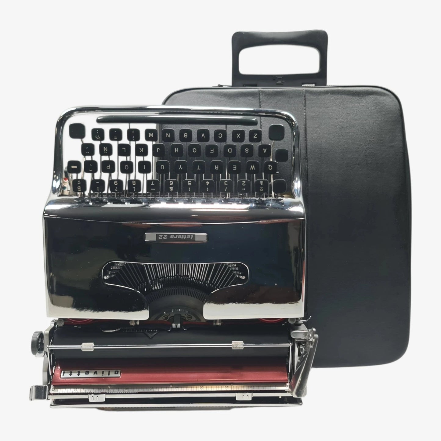 Olivetti Pluma 22 - Chrome Limited Edition Typewriter QWERTY  ElGranero Typewriter.Company