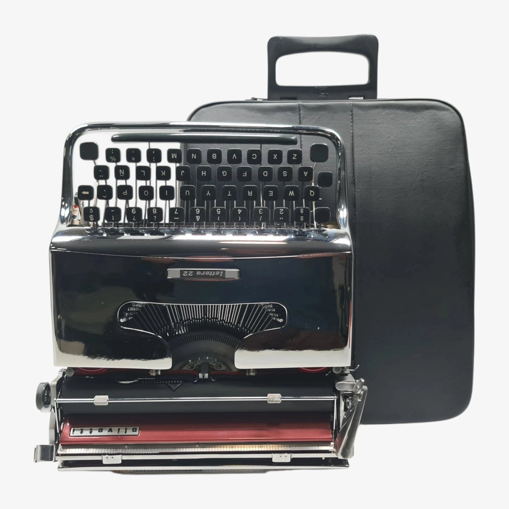 Olivetti Pluma 22 - Chrome Limited Edition Typewriter QWERTY  ElGranero Typewriter.Company