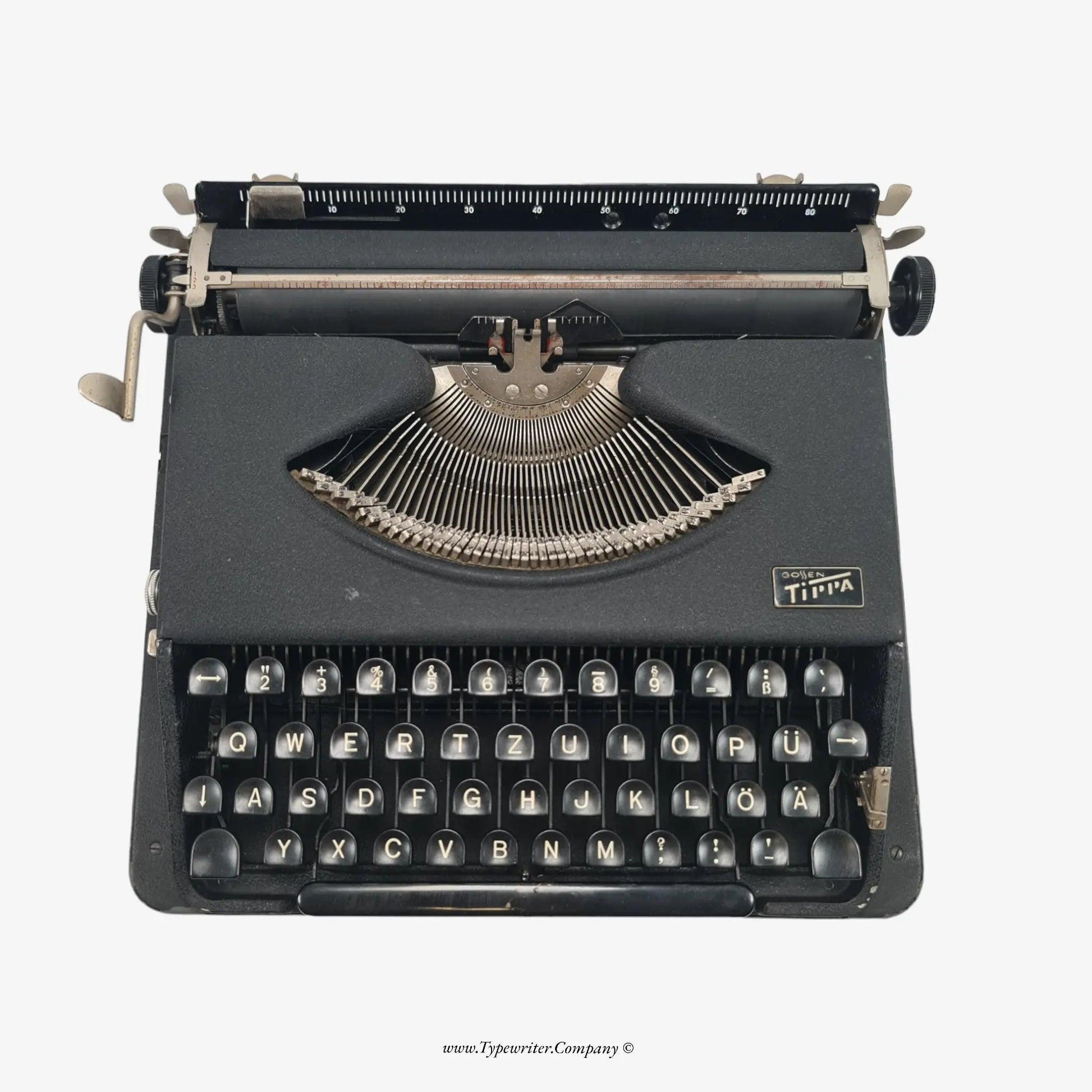 SOLD! Gossen Tippa UltraPortable Vintage Manual Typewriter, Serviced - ElGranero Typewriter.Company