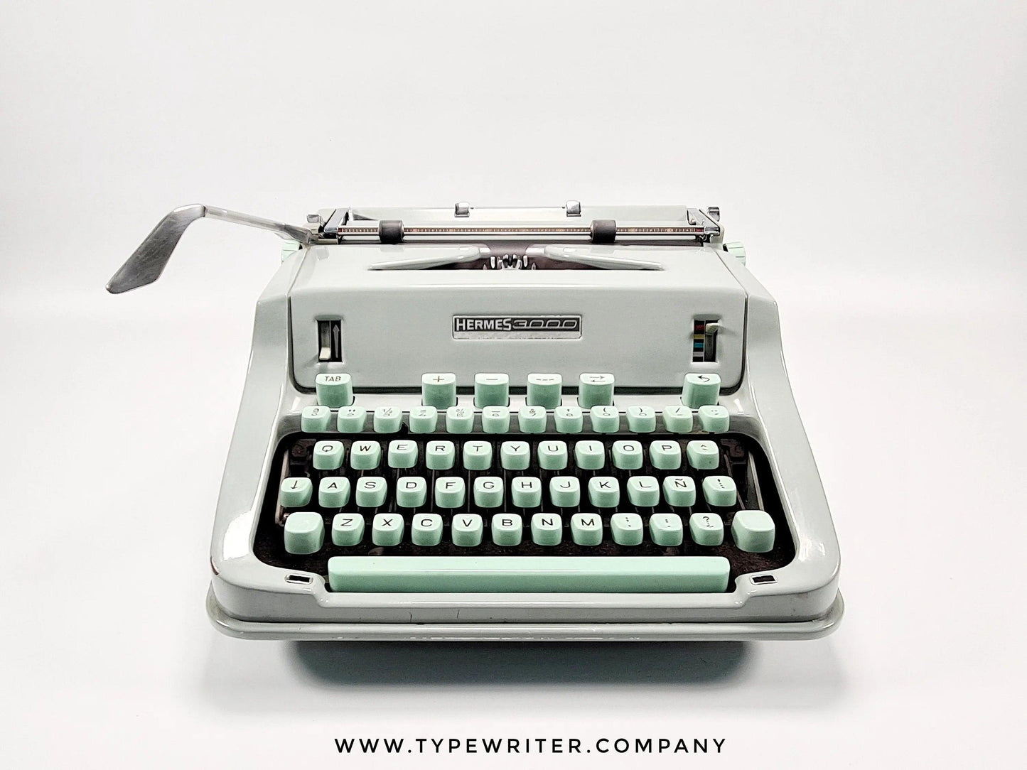 SOLD! Hermes 3000 Typewriter, Vintage Manual Portable, Refurbished - ElGranero Typewriter.Company