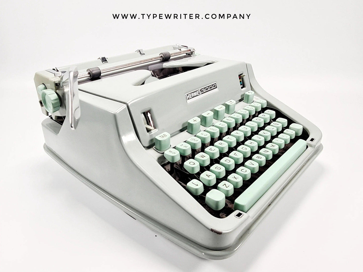 SOLD! Hermes 3000 Typewriter, Vintage Manual Portable, Refurbished - ElGranero Typewriter.Company