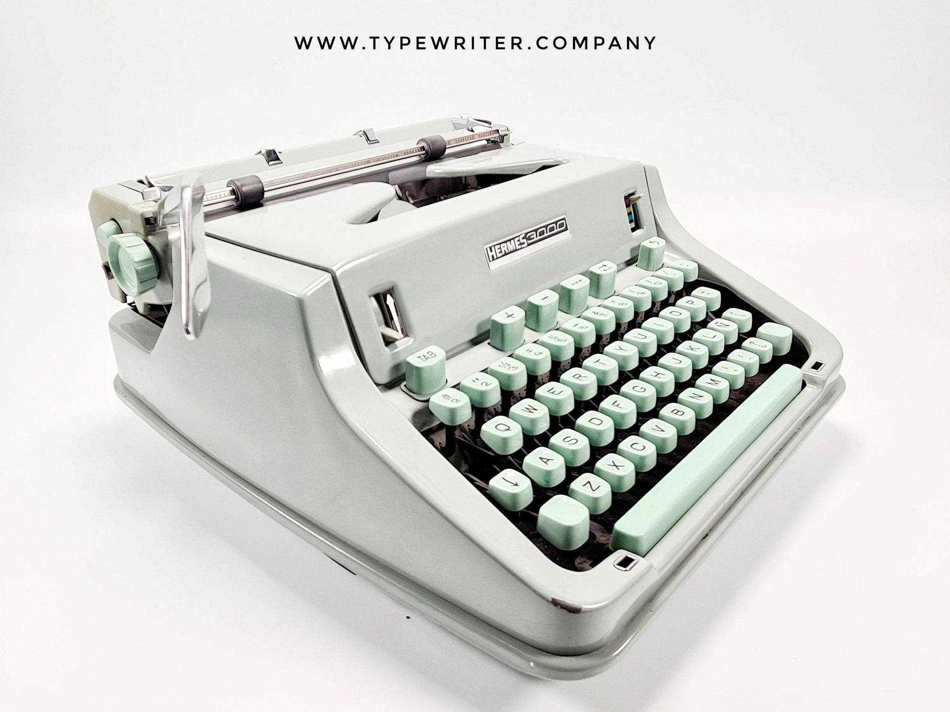 SOLD! Hermes 3000 Typewriter, Vintage Manual Portable, Refurbished - ElGranero Typewriter.Company