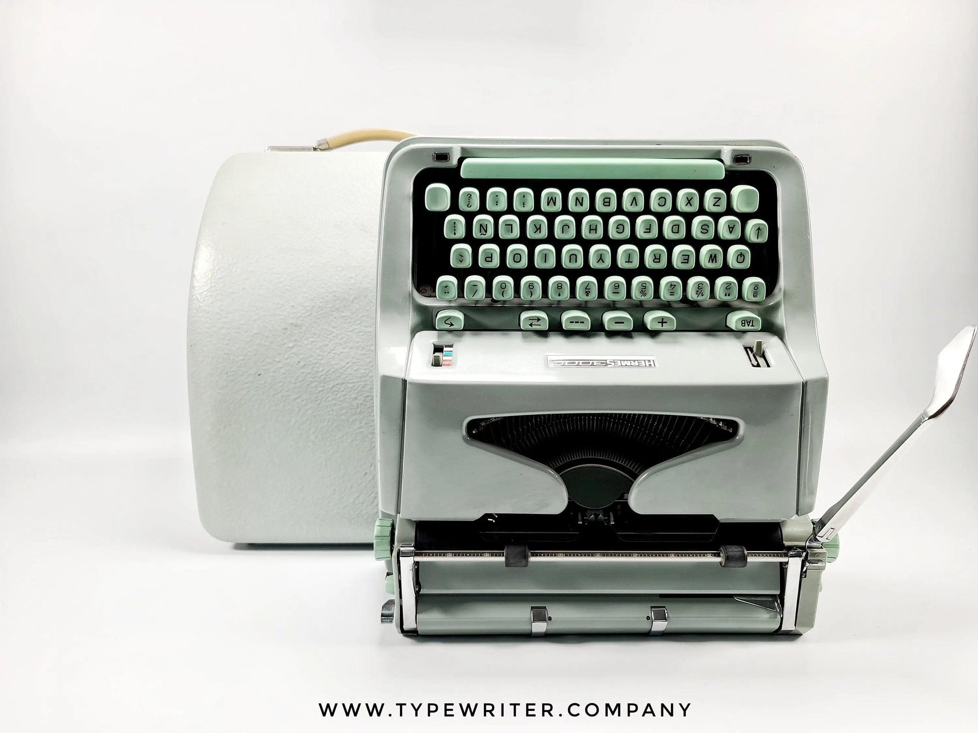 SOLD! Hermes 3000 Typewriter, Vintage Manual Portable, Refurbished - ElGranero Typewriter.Company