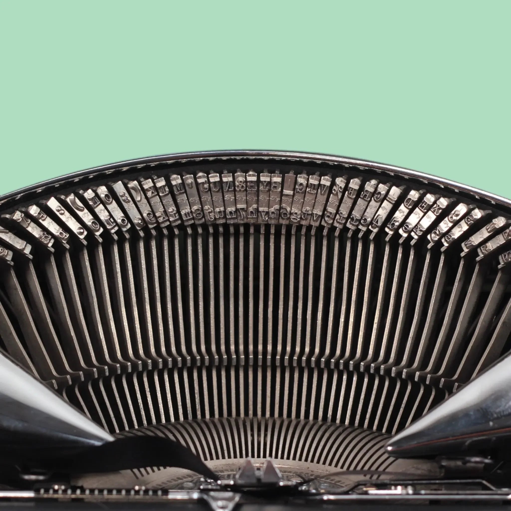 Hermes Baby Chrome-Plated, Vintage Manual Typewriter, Refurbished El Granero Typewriter.Company