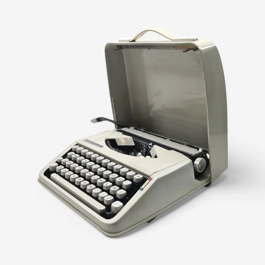 Hermes Baby Grey Manual Vintage Typewriter, Portable, Refurbished El Granero Typewriter.Company