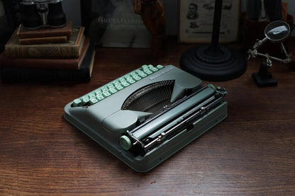 SOLD! Hermes Baby Seafoam Green, Vintage Manual Typewriter, Restored - ElGranero Typewriter.Company