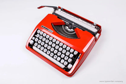 Hermes Baby Orange, Vintage Manual Typewriter, Restored - ElGranero Typewriter.Company