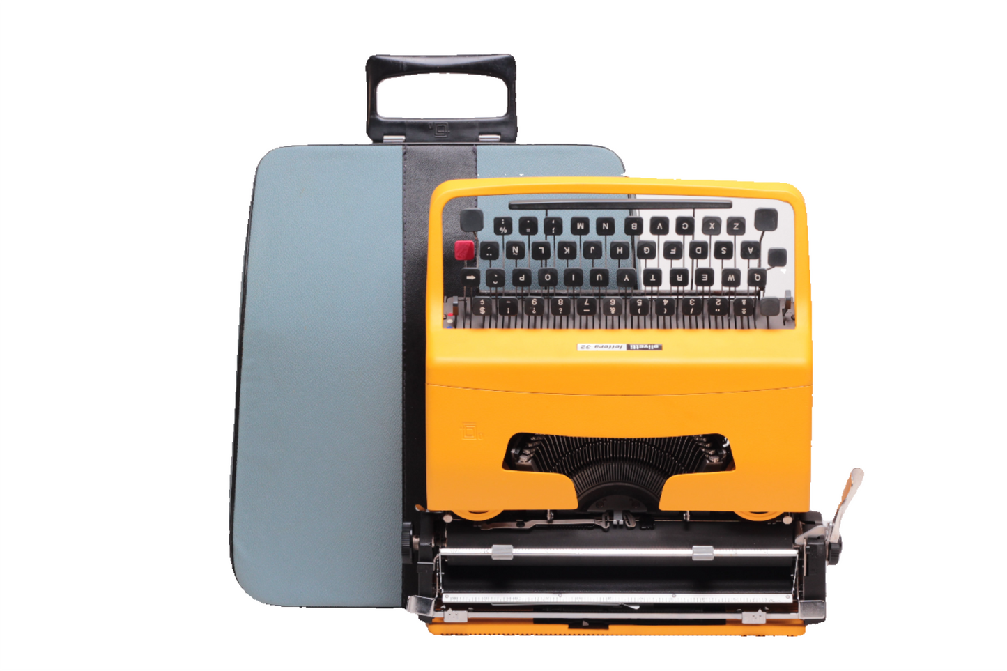 Olivetti Lettera 32 Yellow Vintage, Manual Typewriter, Serviced