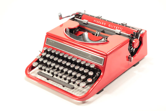 Olivetti Studio 46(42) Glossy Red Vintage Typewriter, Serviced