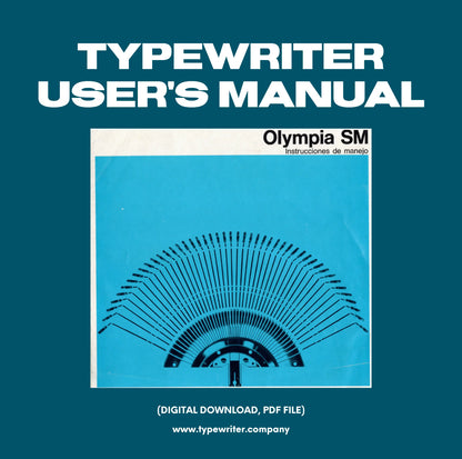 Instruction Manual for Vintage Typewriter Olympia SM9, PDF in Spanish - ElGranero Typewriter.Company