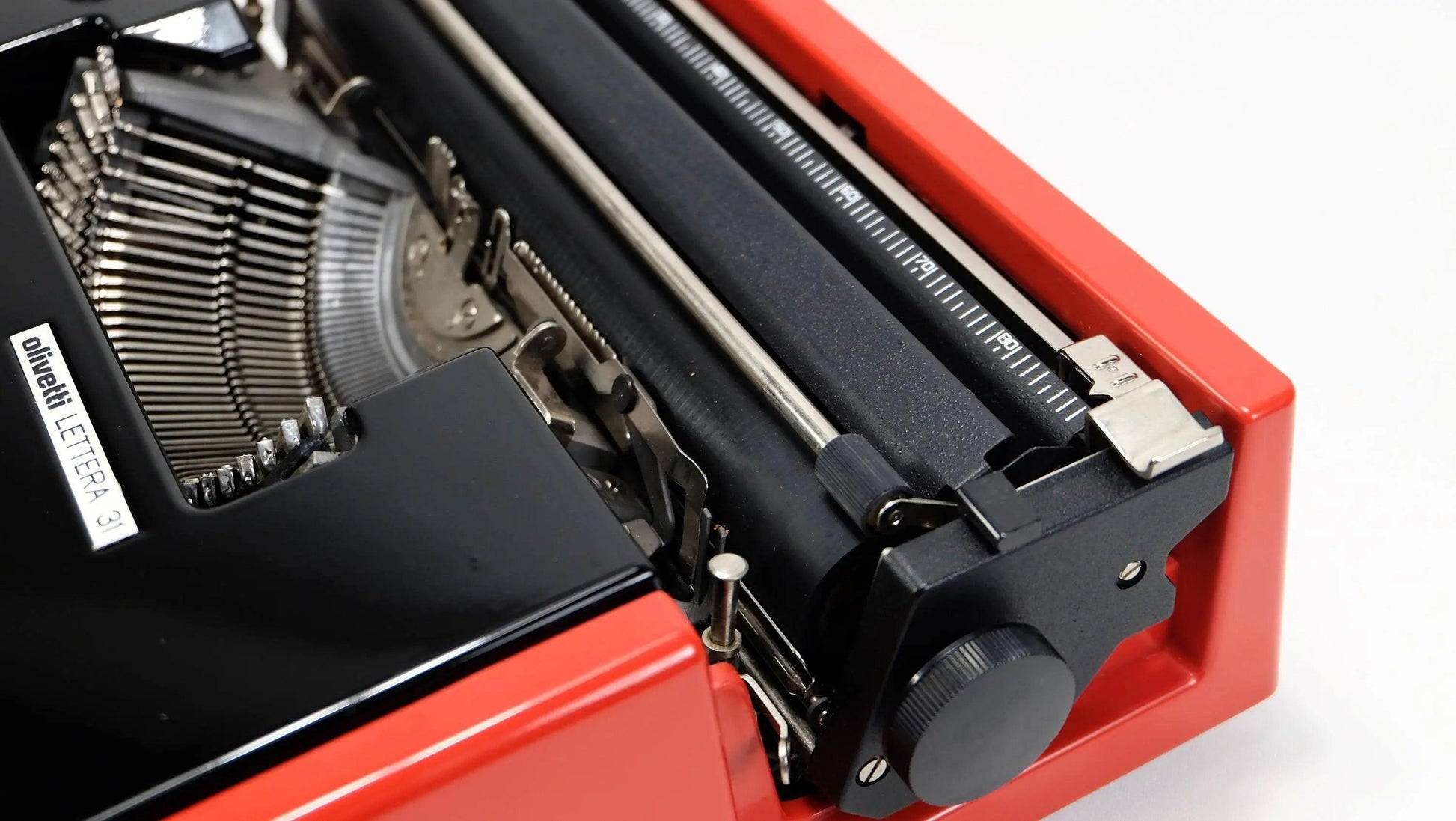 SOLD! Olivetti Dora Red Black, Vintage Manual Typewriter, Restored - ElGranero Typewriter.Company
