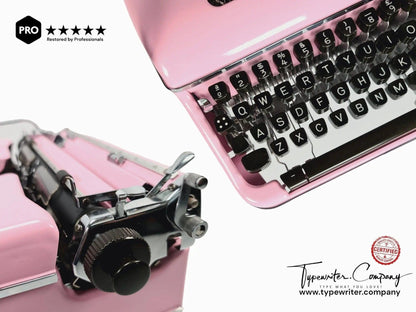 SOLD! Olympia SM4 Pink, Vintage Manual Typewriter, Restored - ElGranero Typewriter.Company