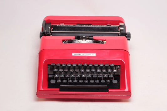 Limited Edition Olivetti Lettera 35 Red Typewriter, Vintage, Mint Condition, Manual Portable, Professionally Serviced by Typewriter.Company - ElGranero Typewriter.Company