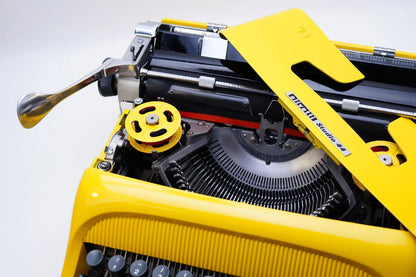 Olivetti Studio 44 Glossy Yellow, Vintage Manual Typewriter, Restored - ElGranero Typewriter.Company