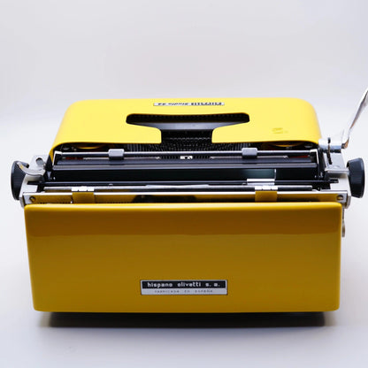Olivetti Studio 44 Glossy Yellow, Vintage Manual Typewriter, Restored - ElGranero Typewriter.Company