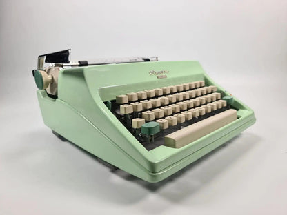 SOLD! Olympia SM Pistachio, Vintage Manual Typewriter, Restored - ElGranero Typewriter.Company