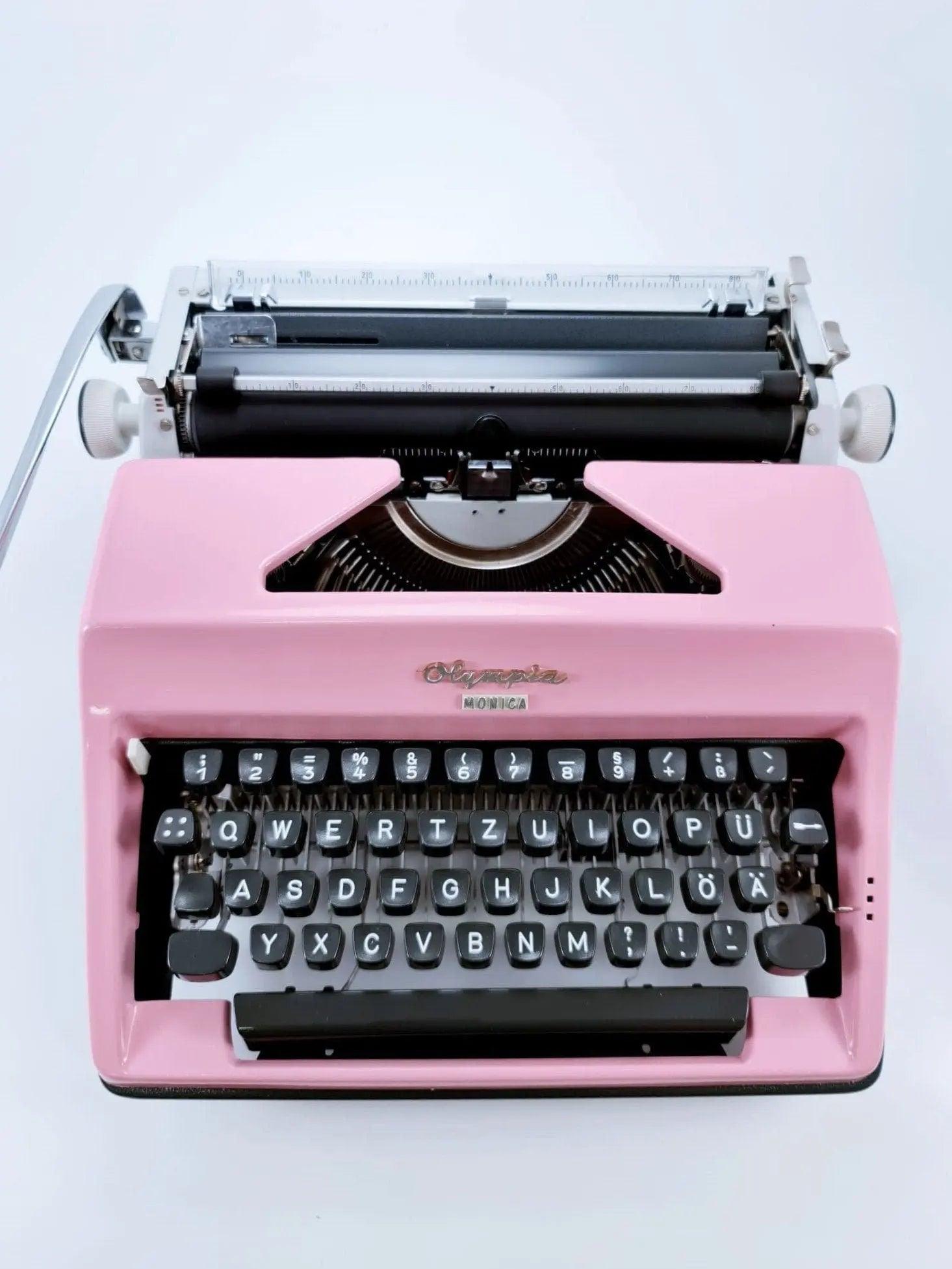 SOLD! Olympia SM Light Pink, Vintage Manual Typewriter, Restored - ElGranero Typewriter.Company