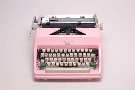 SOLD! Olympia SM Monica Pink, Vintage Manual Typewriter, Restored - ElGranero Typewriter.Company