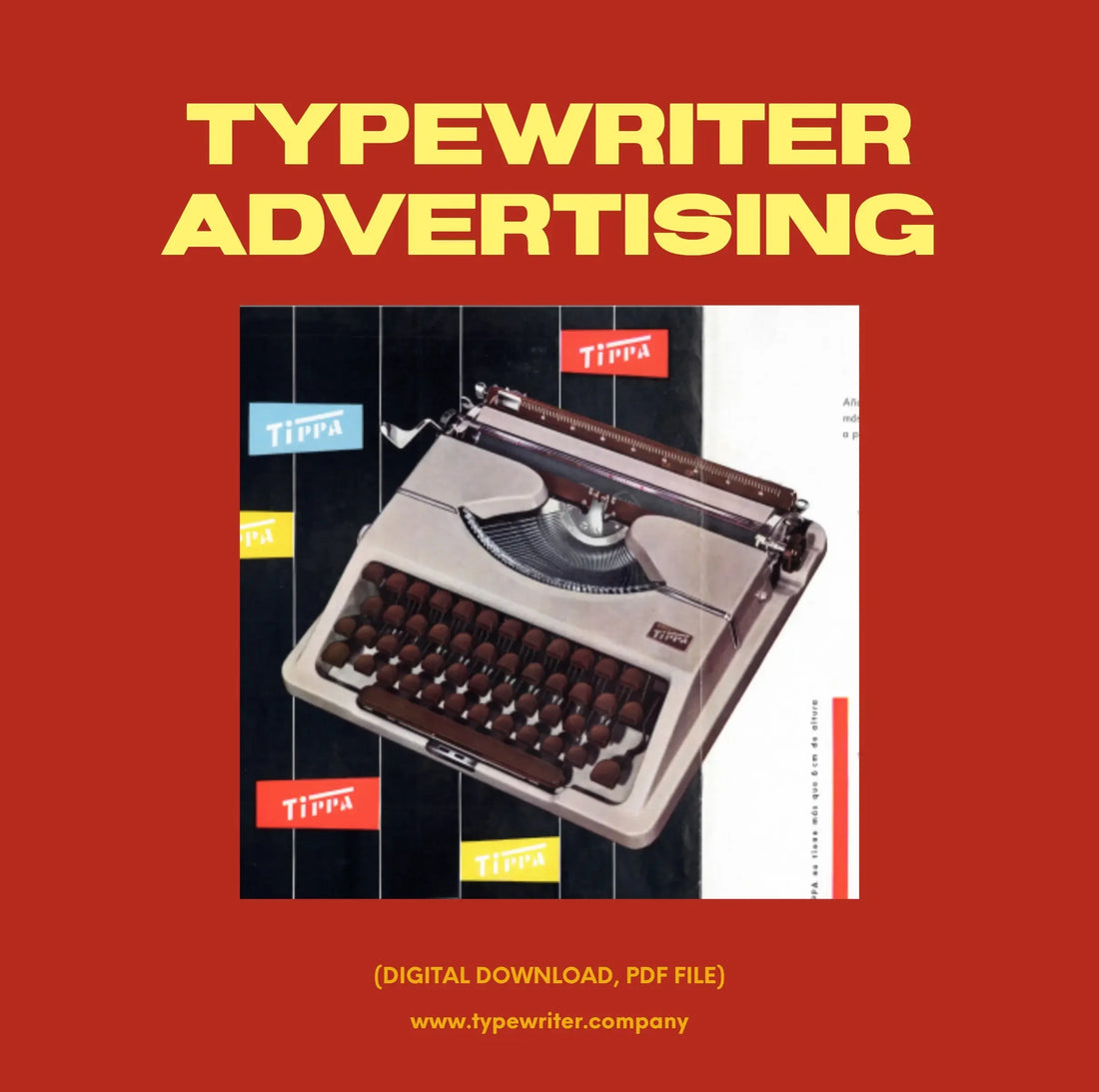 Original Vintage Ad for Typewriter Tippa, PDF in Spanish ElGranero