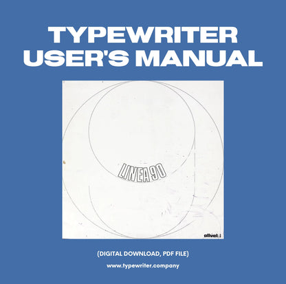Instruction Manual for Vintage Typewriter Olivetti Linea 90, in Spanish - ElGranero Typewriter.Company